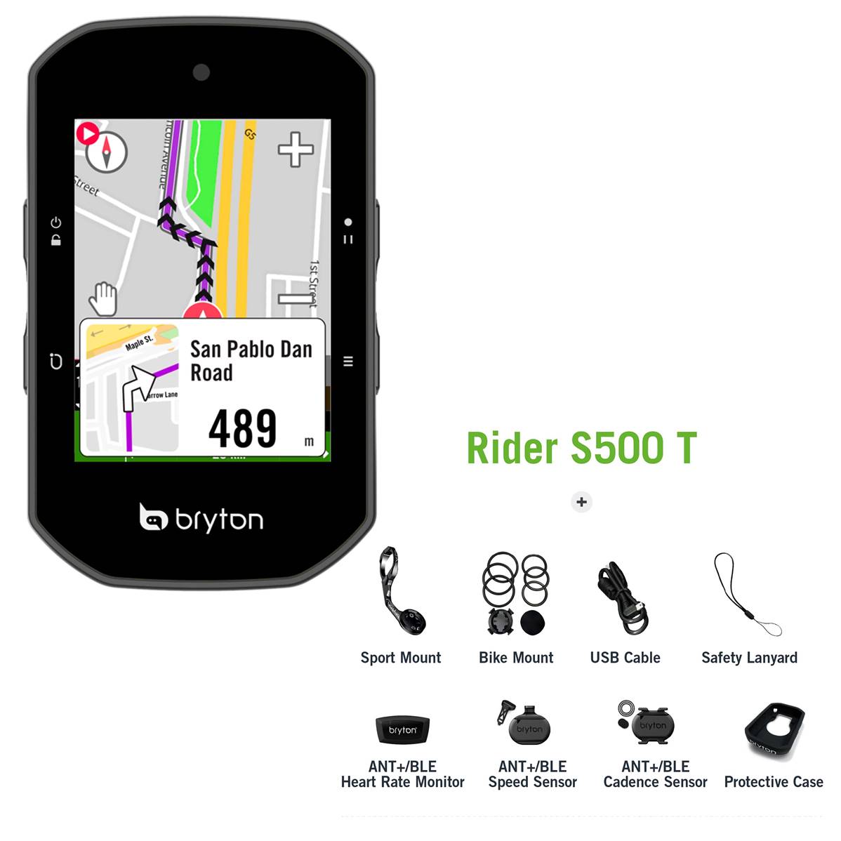 Compteur vélo GPS RIDER S500 T - BRYTON