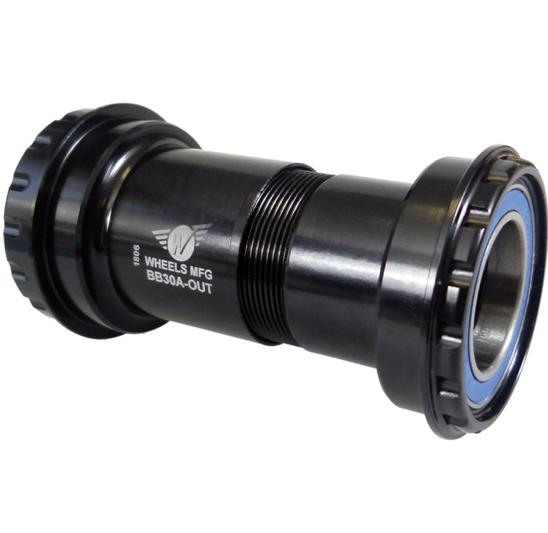 Boîtier de pédalier Wheels MFG BB30A Outboard – ABEC-3 – pour axe 24 mm (Shimano) – Aluminium – 119g