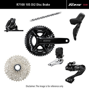 Groupe complet 105 DI2 R7100 Disc - SHIMANO