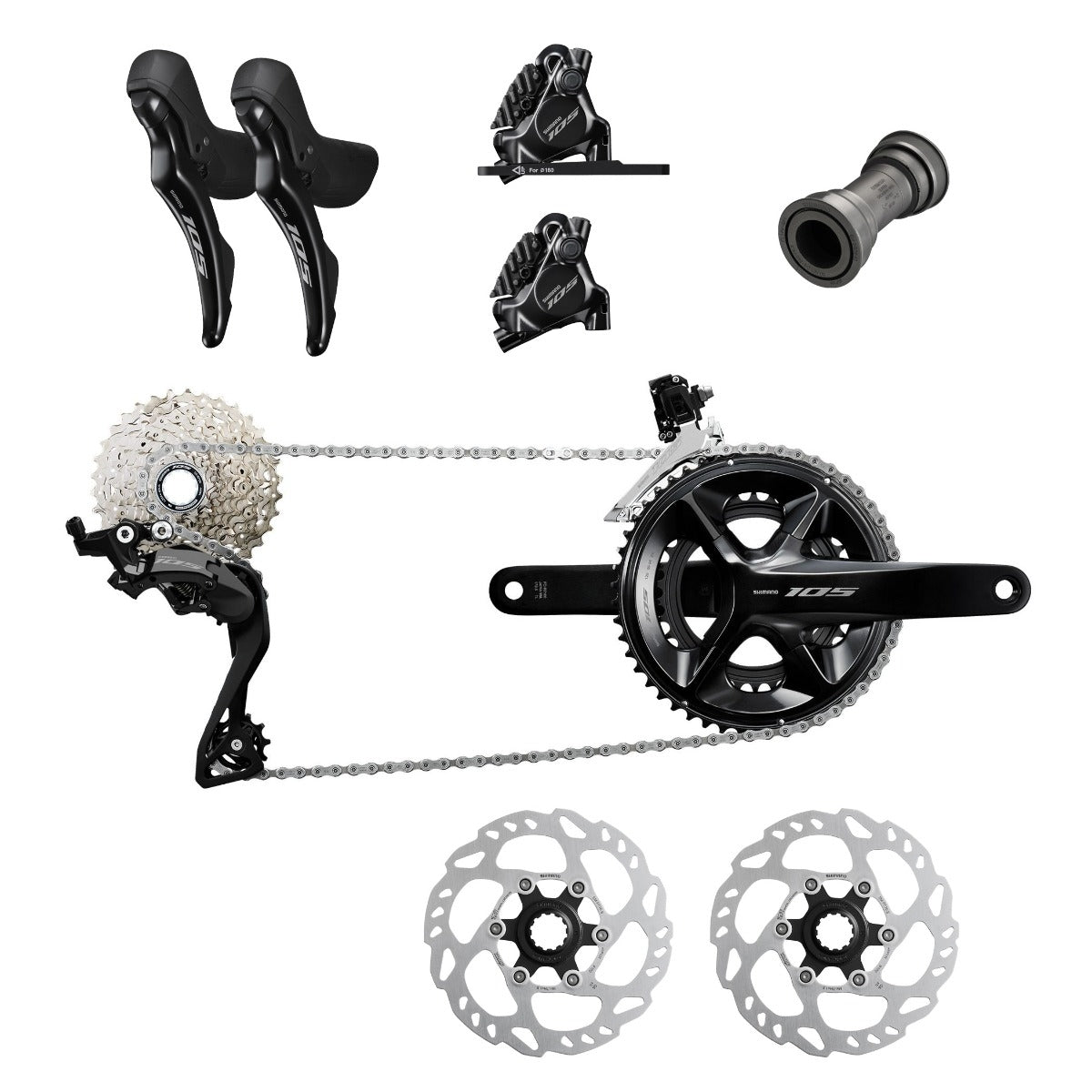 Groupe complet 105 R7120 Disque - SHIMANO - Peloton GP
