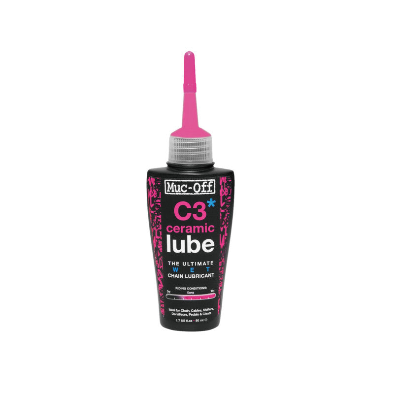 MUC-OFF C3 CERAMIC WET – Lubrifiant Chaîne Conditions Humides – 50 / 120 / 1000 ml