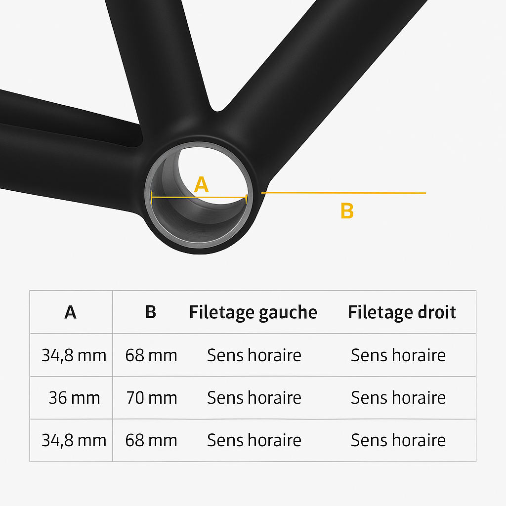 COMMENT CONNAÎTRE LE TYPE DE BOÎTIER DE PÉDALIER DE SON CADRE