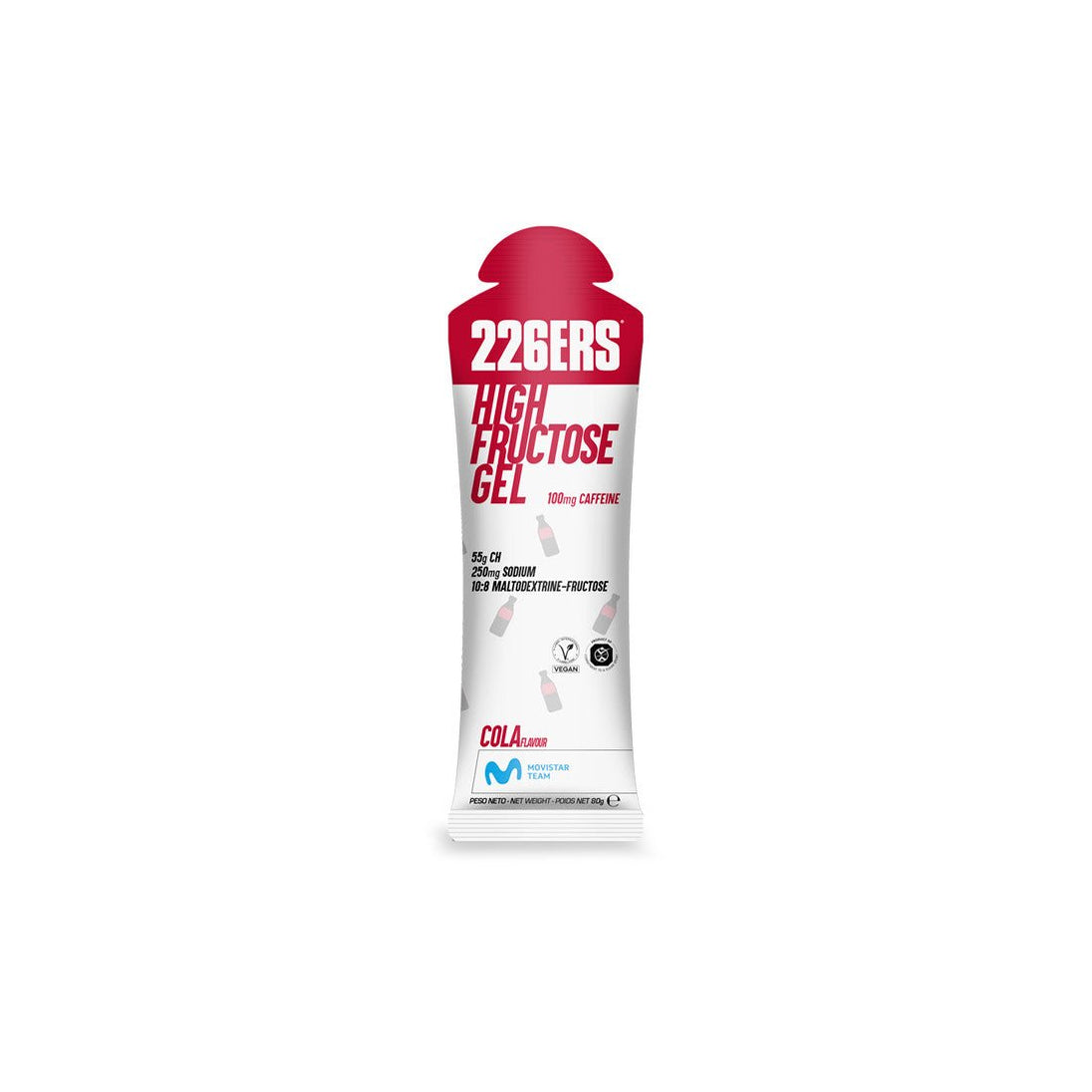 226ERS Pack 6 Gels Énergétiques High Fructose 80 g Cola Caféine - Peloton GP