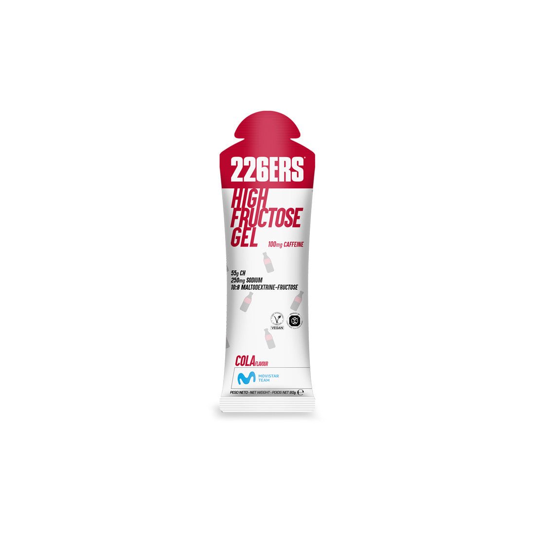 226ERS Pack 6 Gels Énergétiques High Fructose 80 g Cola Caféine - Peloton GP
