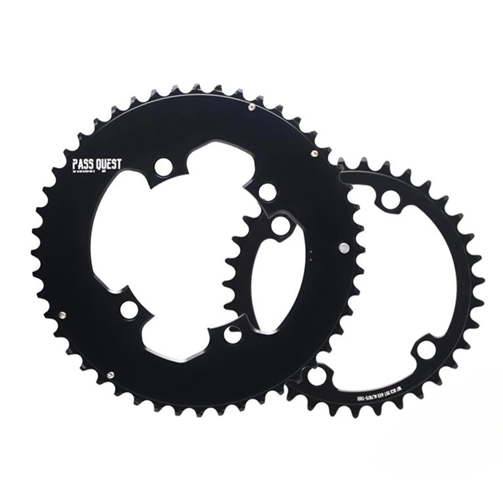 PASS QUEST Plateau 2x AERO Pour SRAM Force 107 BCD Quarq AXS 12V