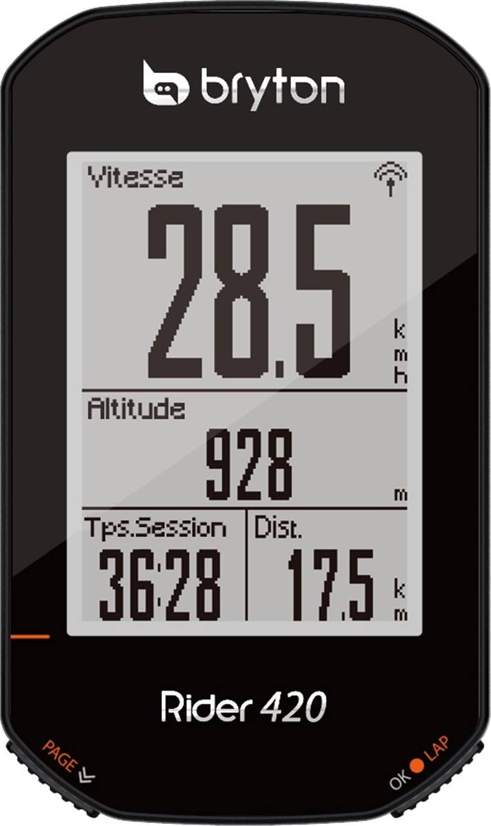 Compteur vélo GPS RIDER 420 H FC inclus - BRYTON