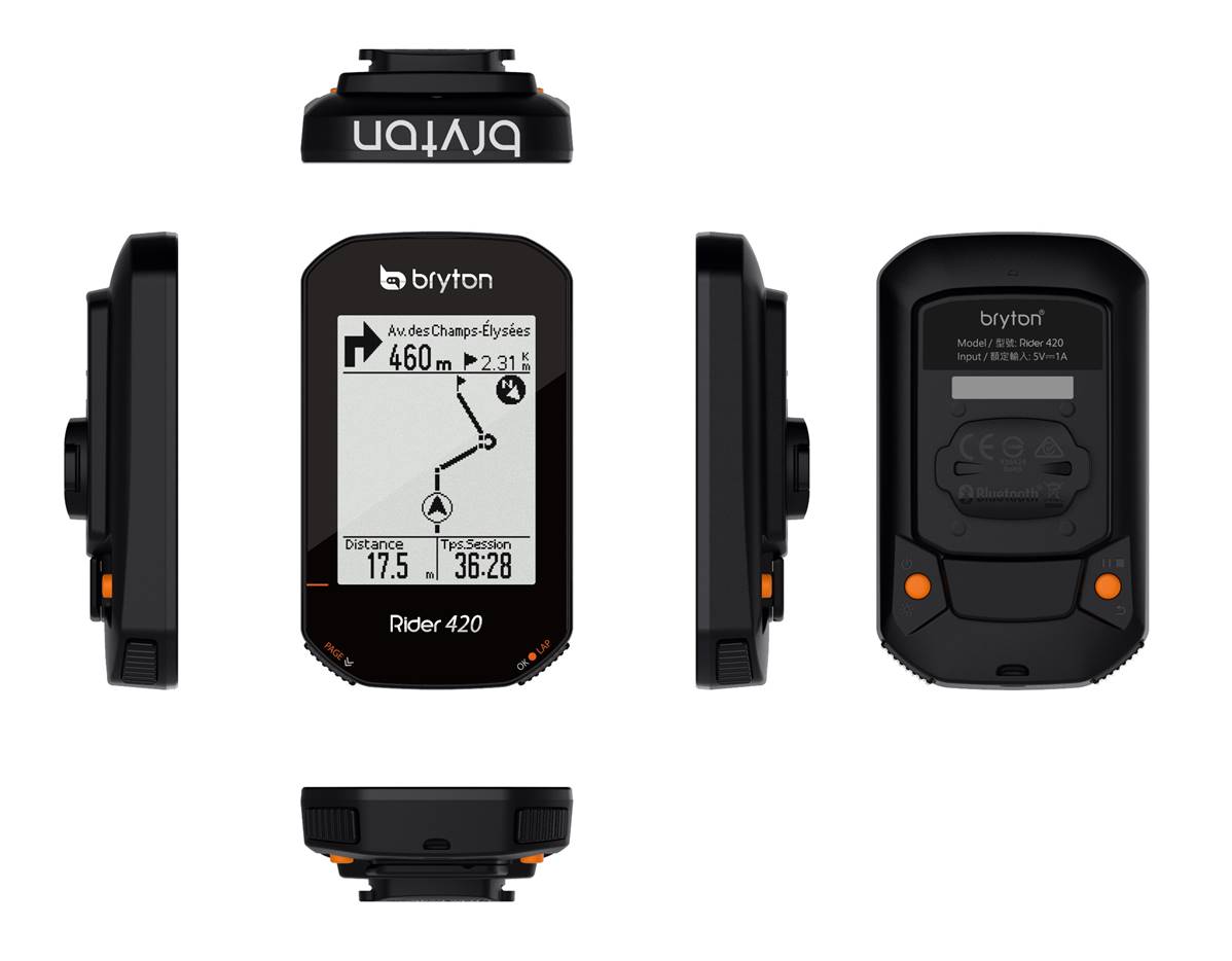 Compteur vélo GPS RIDER 420 H FC inclus - BRYTON