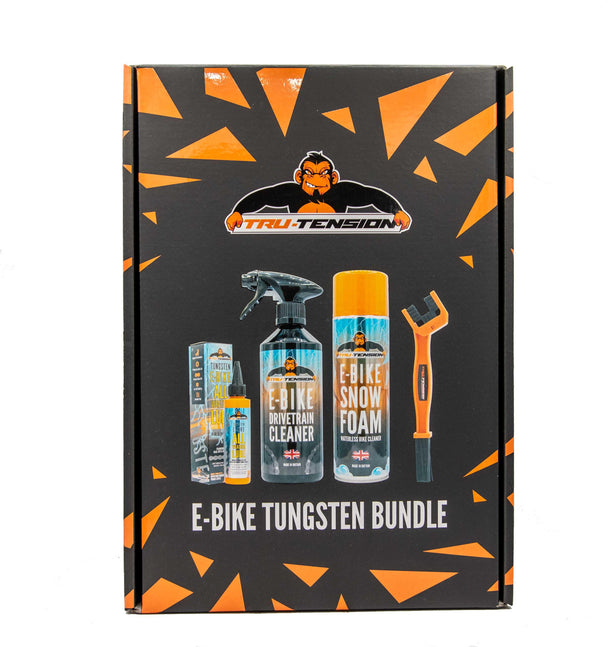 Tru-Tension kit entretien e-bike tungstène - nettoyant, brosse et lubrifiant