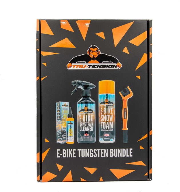 Tru-Tension kit entretien e-bike tungstène - nettoyant, brosse et lubrifiant