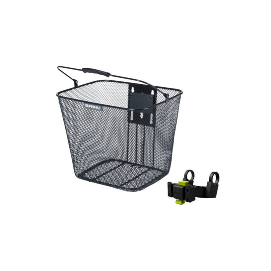 BASIL Panier Avant Bilbao KF Noir Avec Support De Guidon - Peloton GP