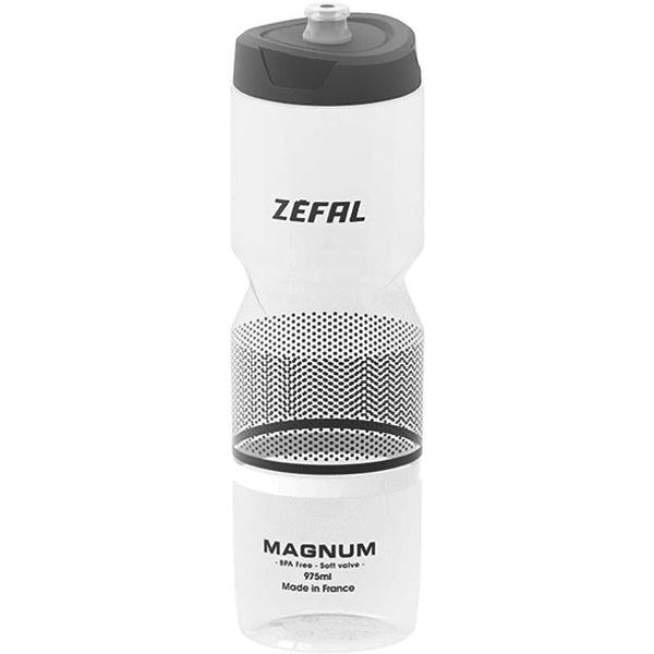 Bidon Zefal Magnum 1L Translucide Fumé Soft - Cap Vissable - Peloton GP