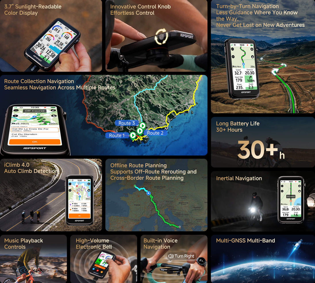 BiNavi Ultra GPS/Compteur Vélo - Peloton GP