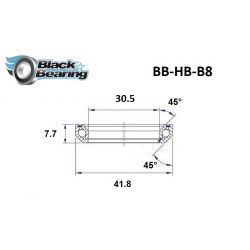 Roulement de direction B8 30.5 X 41.8 X 7.7 MM 45/45° - BLACKBEARING