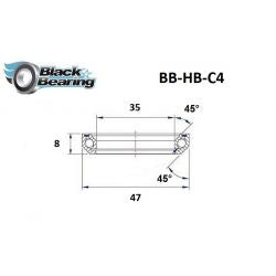 Roulement de direction C4  35 X 47 X 8 MM 45/45° - BLACKBEARING