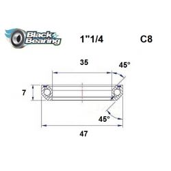 Roulement de direction C8  35 X 47 X 7 MM 45/45° - BLACKBEARING