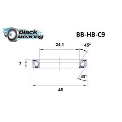 Roulement de Direction C9 34.1 X 46 X 7 MM 45/45° - BLACKBEARING