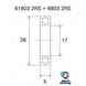 Roulement max 61803-2RS / 6803-2RS - BLACKBEARING