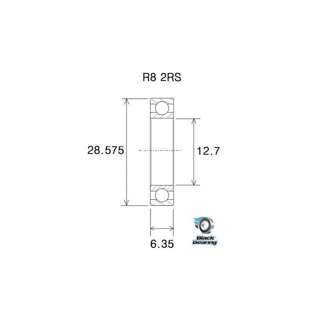 BLACKBEARING Roulement B3 R8 - 2RS - Peloton GP