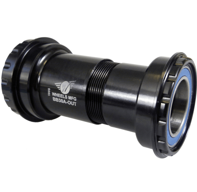 Boîtier de pédalier Wheels MFG BB30A Outboard – ABEC - 3 – pour axe 24 mm (Shimano) – Aluminium – 119g - Peloton GP