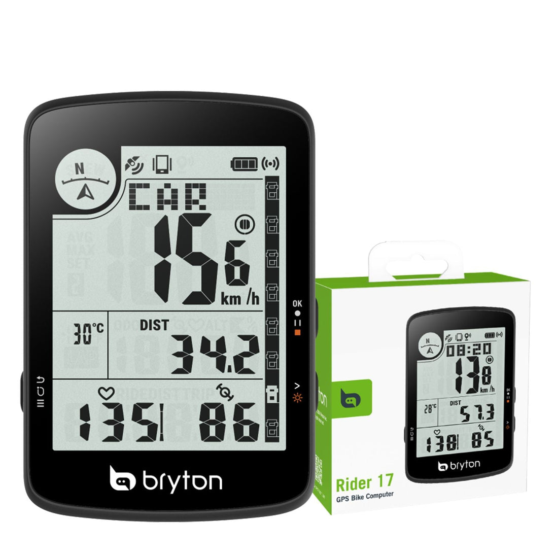 BRYTON Compteur GPS Rider 17 E - Peloton GP
