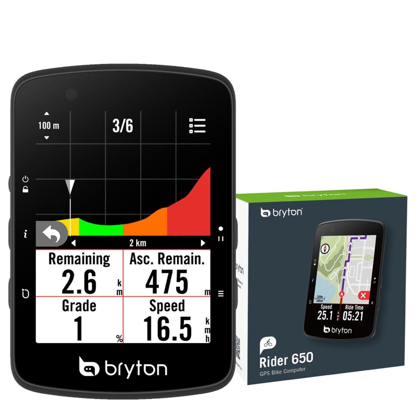 BRYTON Compteur GPS Rider 650 E - Peloton GP