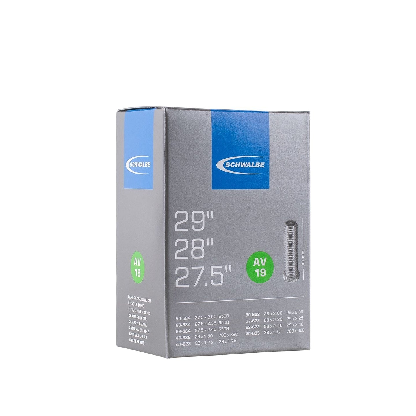 Chambre à air 29/28/27.5" Schrader (AV19) - SCHWALBE - Peloton GP