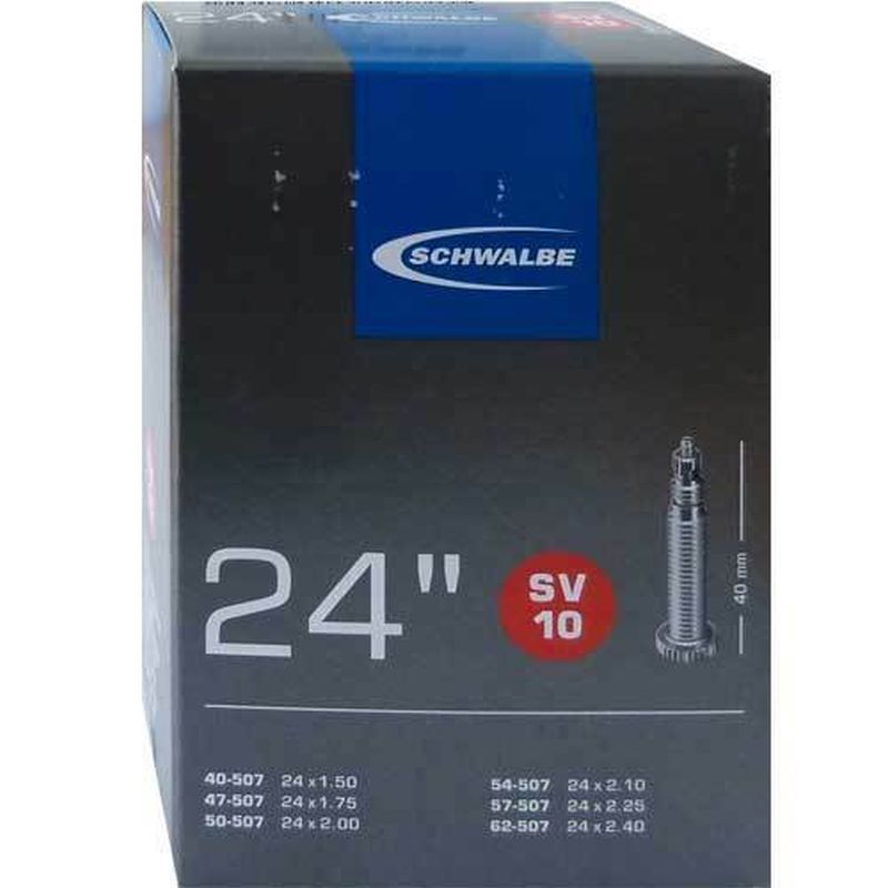 CHAMBRE À AIR SCHWALBE 24X1.75 - 2.35 – VALVE PRESTA 40 MM – 165 G - Peloton GP