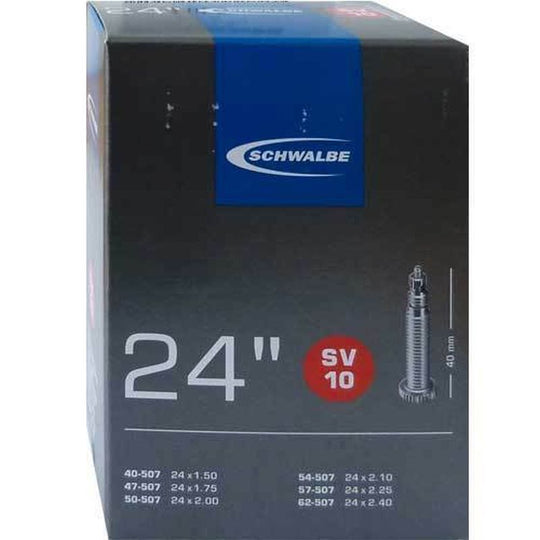 CHAMBRE À AIR SCHWALBE 24X1.75 - 2.35 – VALVE PRESTA 40 MM – 165 G - Peloton GP