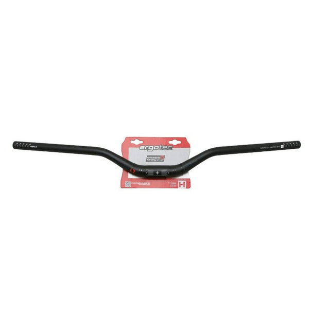 Cintre VTT Relevé ERGOTEC Riser Bar Alu 31,8mm 780mm Noir - Peloton GP