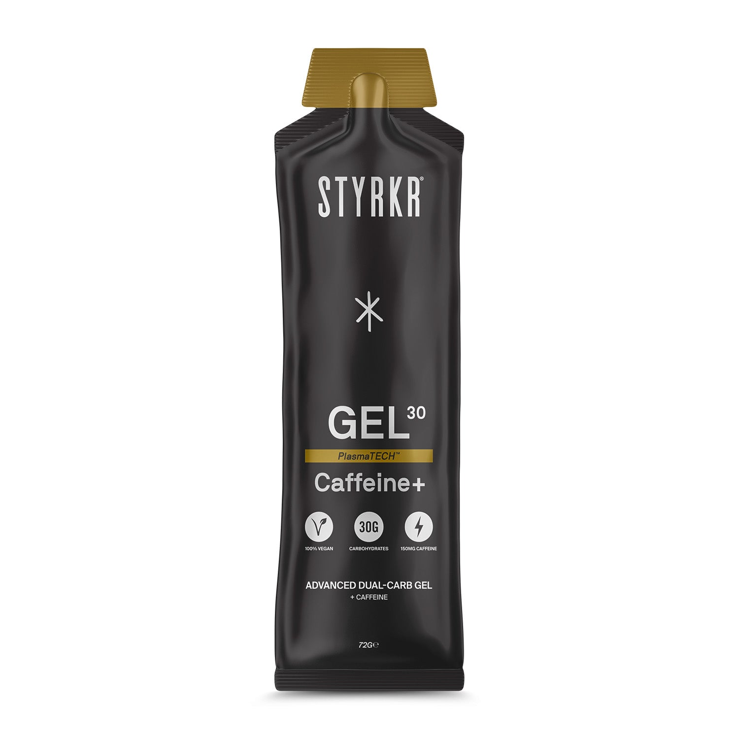 Gel Énergétique STYRKR GEL30 + Caféine – 60ml – 30g Glucides + 150mg Caféine – Cola – Vegan & Sans Gluten