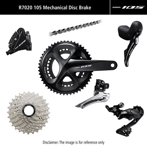 Groupe complet 105 R7020 Mécanique Disque - SHIMANO - Peloton GP