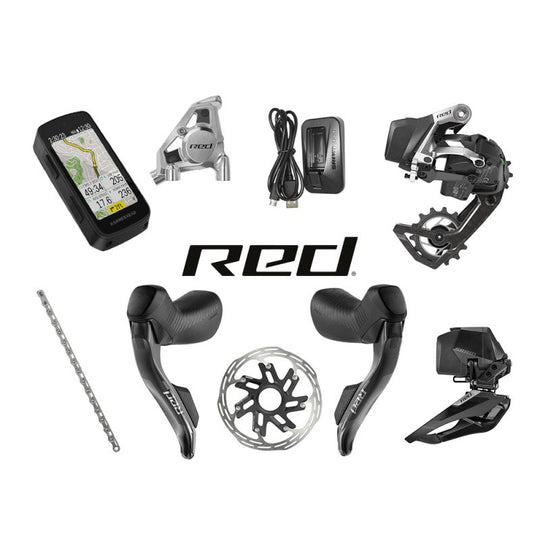 Groupe Route RED AXS + Compteur - GPS HammerHead Karoo - SRAM - Peloton GP