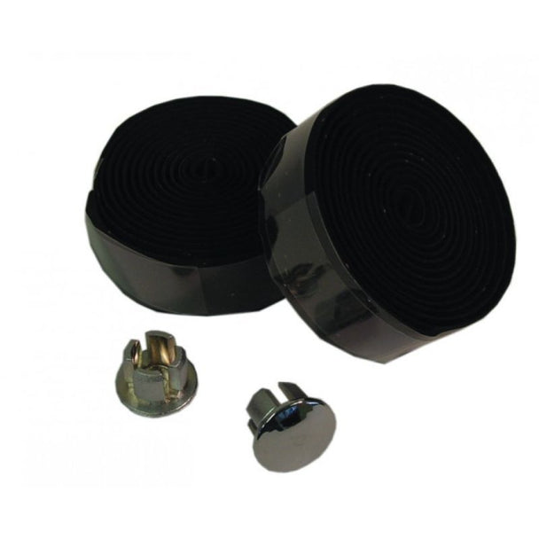 Guidoline Bike Ribbon Professionnelle – Noire – Avec Bouchons de Guidon - Peloton GP