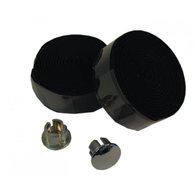 Guidoline Bike Ribbon Professionnelle – Noire – Avec Bouchons de Guidon - Peloton GP