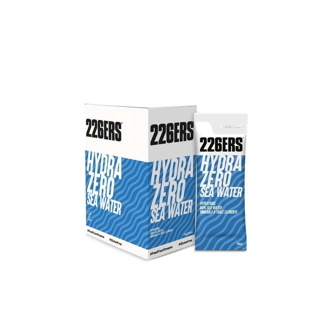 Hydrazero Sea Water eau de mer - Boîte de 10 sachets × 20 ml - Peloton GP