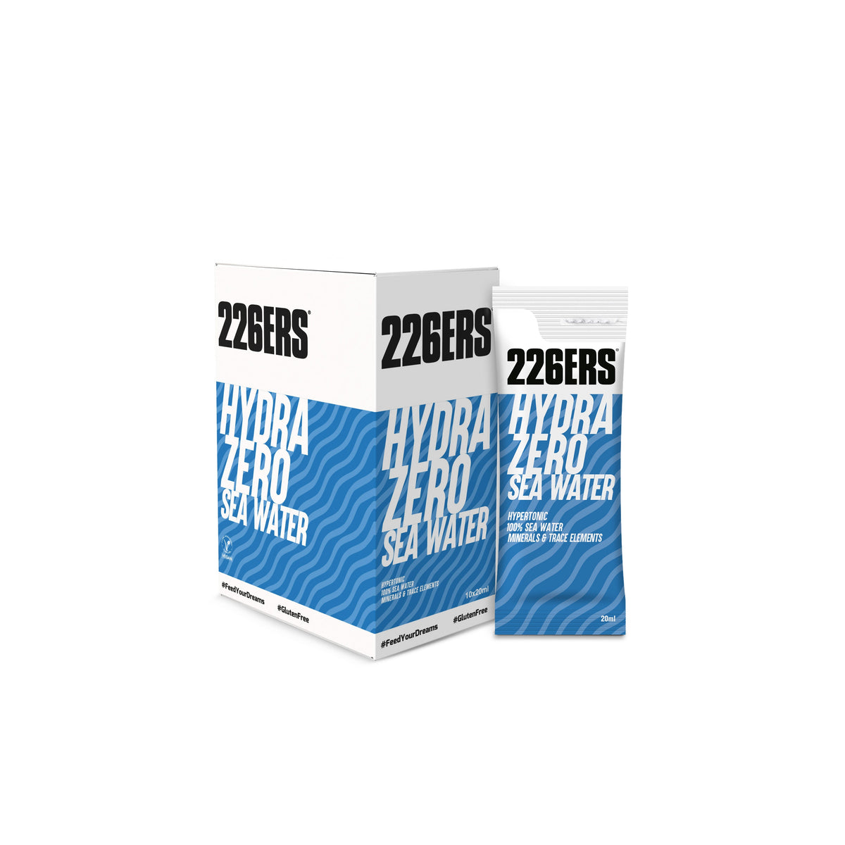 Hydrazero Sea Water eau de mer - Boîte de 10 sachets × 20 ml - Peloton GP