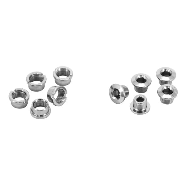 Intravis Stronglight Piste Mono Acier M8 - Jeu de 5 Vis+Cheminées - Peloton GP
