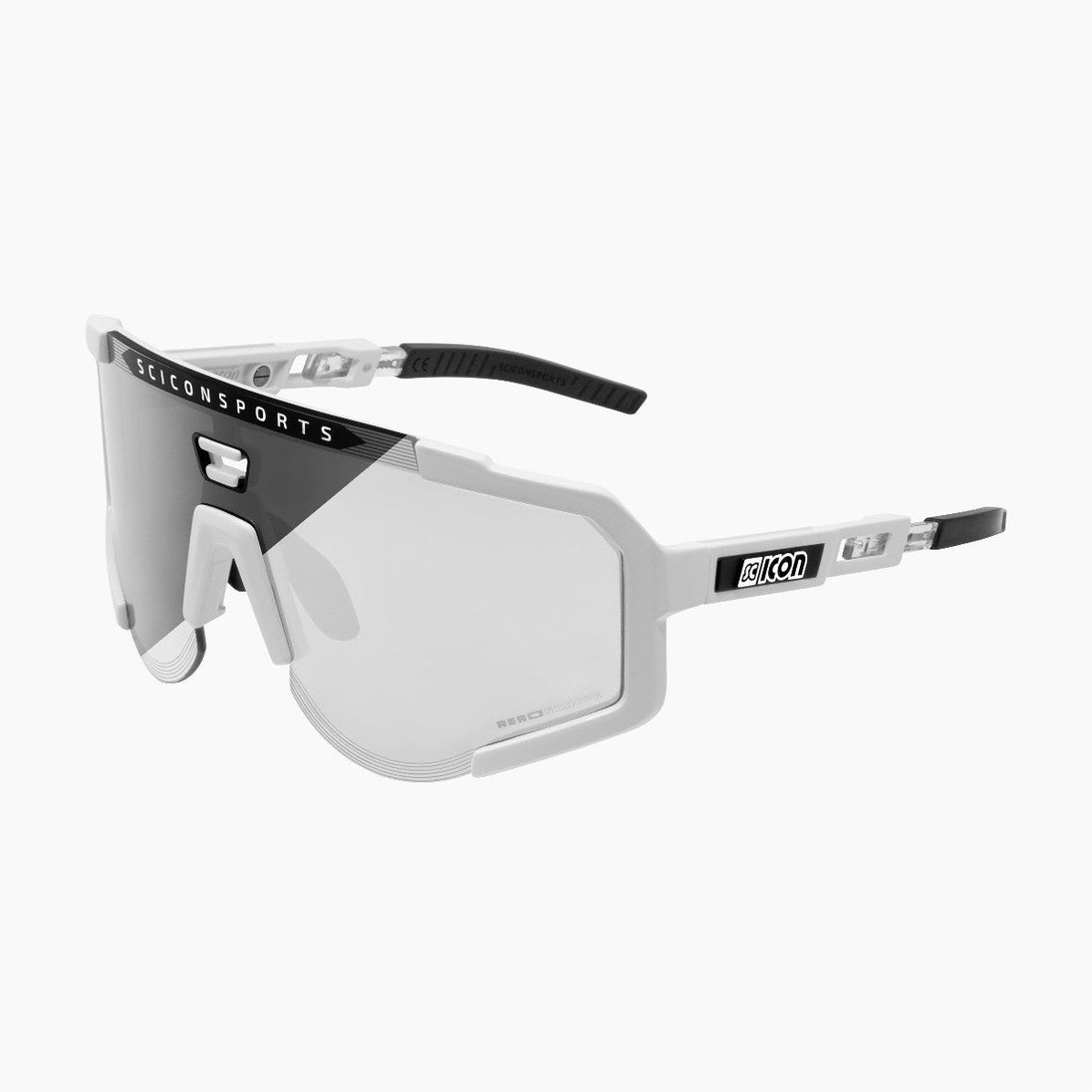 Lunettes AEROSCOPE Blanc Brillant / Photochromique - Scicon - Peloton GP