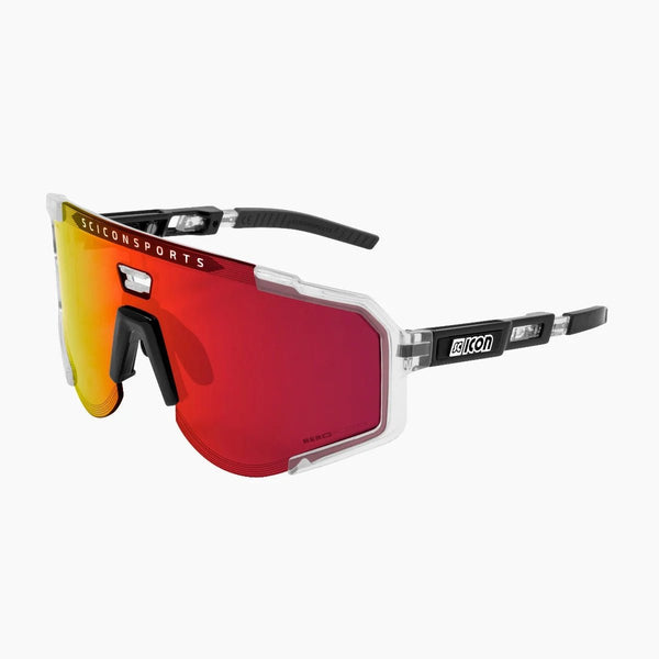 Lunettes AEROSCOPE Cristal Brillant / Rouge Miroir - Scicon - Peloton GP