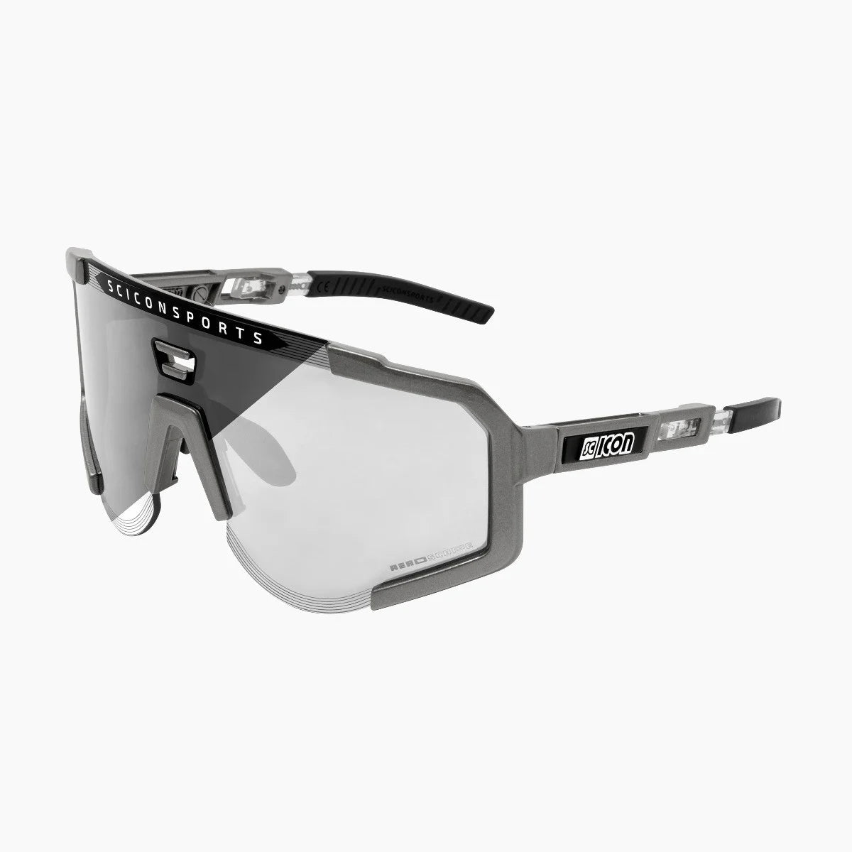 Lunettes AEROSCOPE Gris Anthracite / Photochromique Gris Miroir - Scicon - Peloton GP