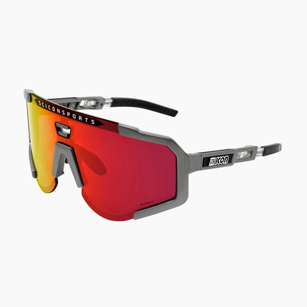 Lunettes AEROSCOPE Gris Anthracite / Rouge Miroir - Scicon - Peloton GP