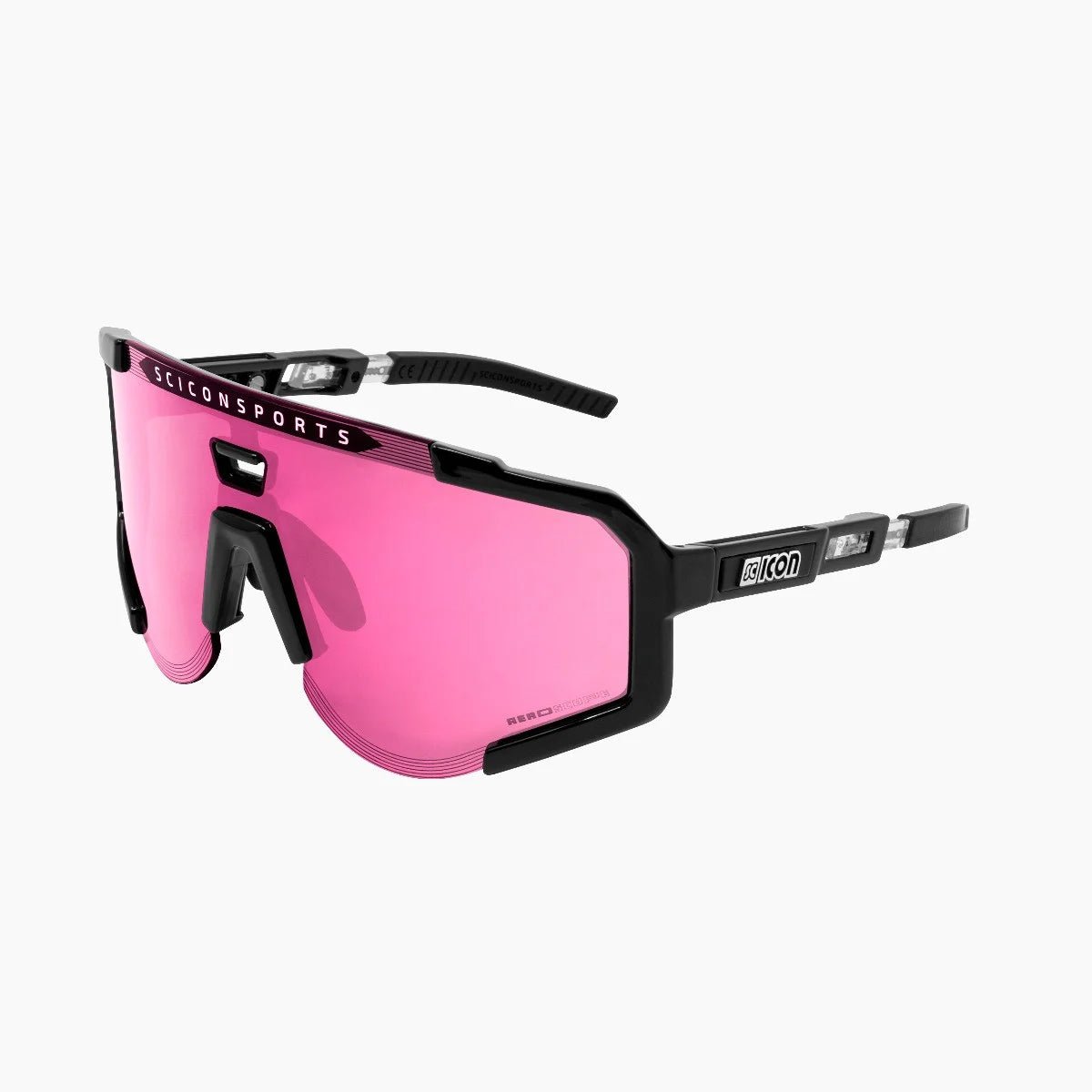 Lunettes AEROSCOPE Noir Brillant / Rose - Scicon - Peloton GP