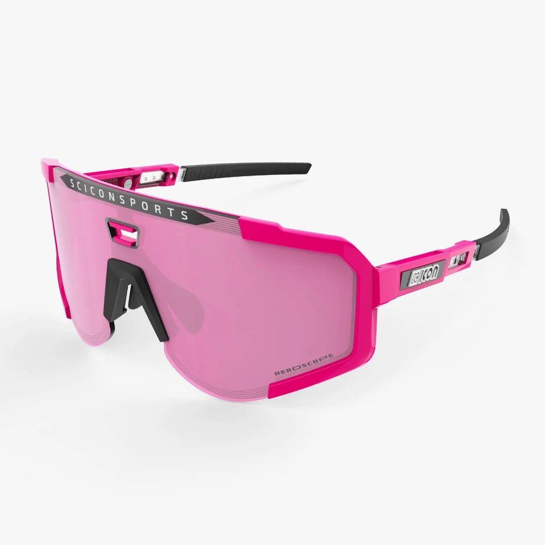 Lunettes AEROSCOPE Rose Fluo / Bleu Miroir - Scicon - Peloton GP