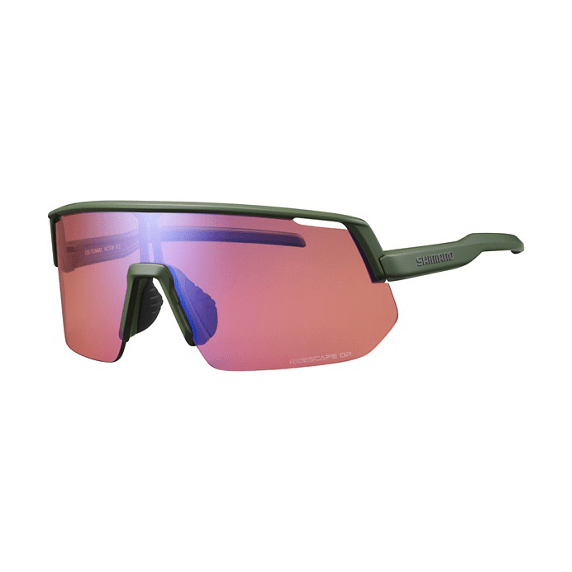 Lunettes CE - TCNL2 TECHNIUM L Ridescape Tout - terrain Vert olive foncé - SHIMANO - Peloton GP