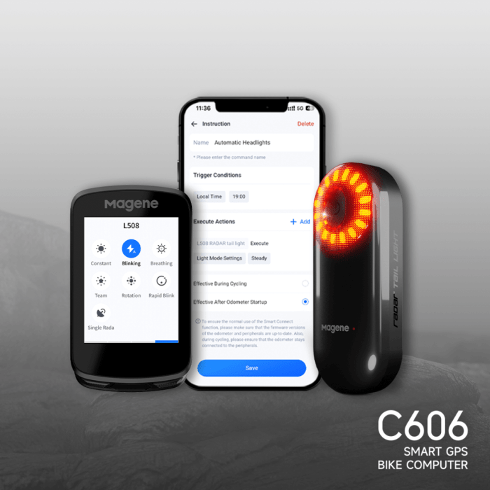 Magene C606 – GPS Vélo Tactile Grand Écran 2,8" - Peloton GP