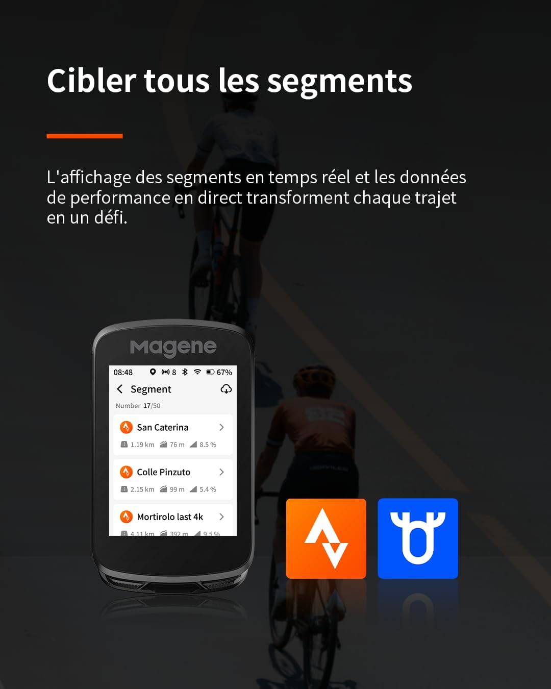 MAGENE C606 V2 Compteur GPS Vélo - Peloton GP