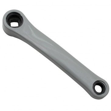 Manivelle Gauche 170 mm Newton Acier Plastifié Gris (Carré JIS) - Peloton GP
