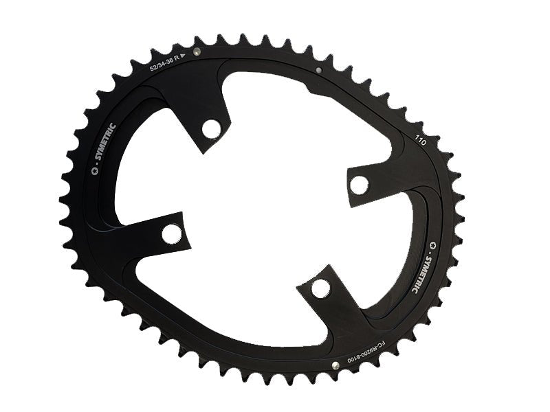 OSYMETRIC Plateau extérieur Route 12V 110 BCD 4 Branches Shimano R9200 / R8100 / R7100 - Peloton GP