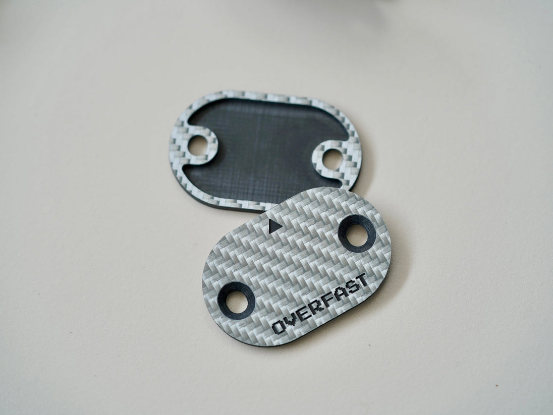 Overfast Cache de batterie Factor One Di2 / AXS Shimano Di2 Carbone argenté 3K
