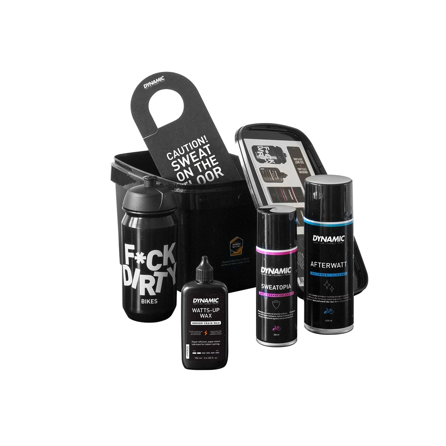 Pack DYNAMIC Pain Cave – Entretien Vélo Indoor + Bouteille & Accessoires - Peloton GP